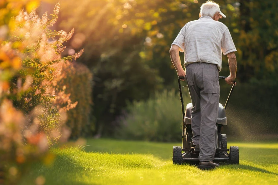 battery operated push lawn mowers